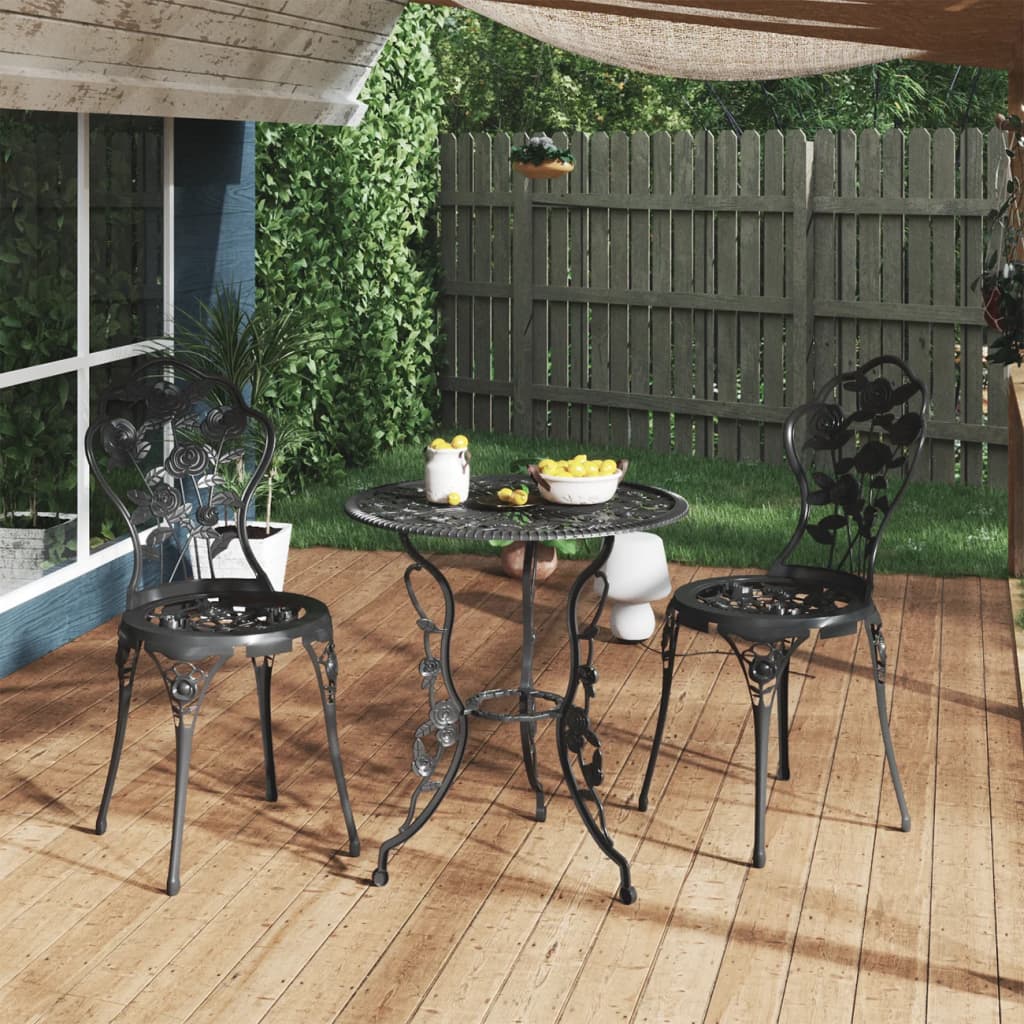 Caféstolar 2 St Gjuten Aluminium