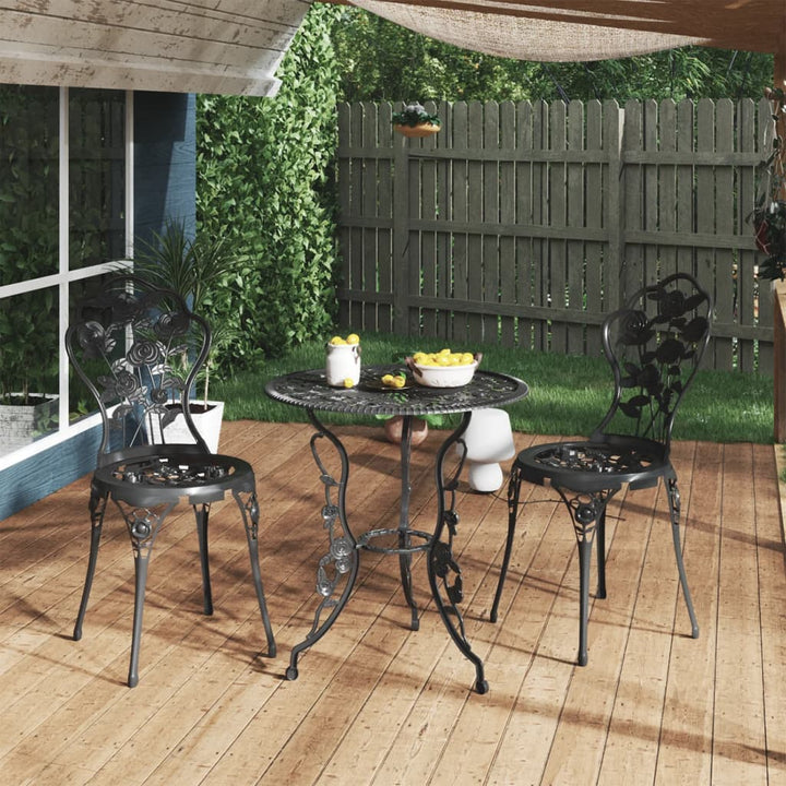 Caféstolar 2 St Gjuten Aluminium
