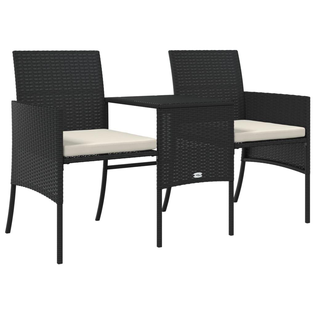 Trädgårdssoffa 2-Sits Med Bord Och Pallar Konstrotting