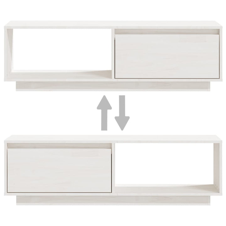 Tv-Bänk 110X30X33,5 Cm Massiv Furu