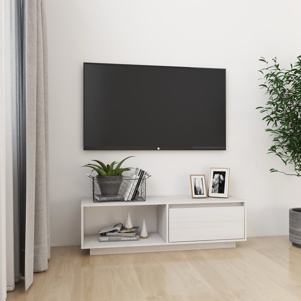 Tv-Bänk 110X30X33,5 Cm Massiv Furu