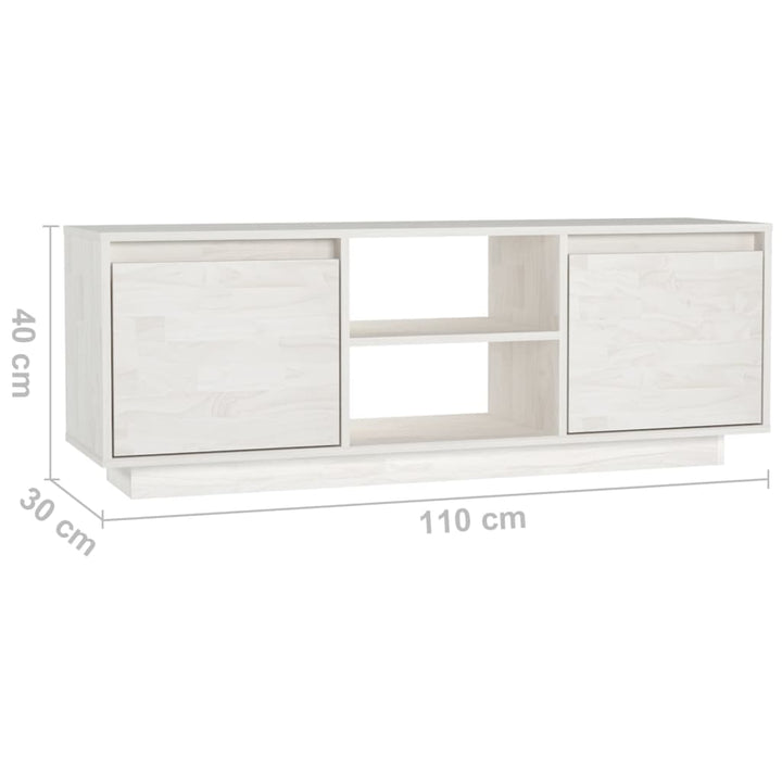Tv-Bänk 110X30X40 Cm Massiv Furu