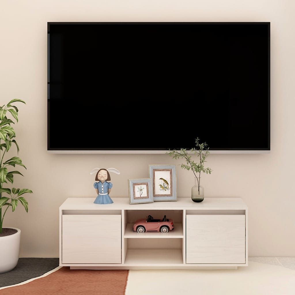 Tv-Bänk 110X30X40 Cm Massiv Furu