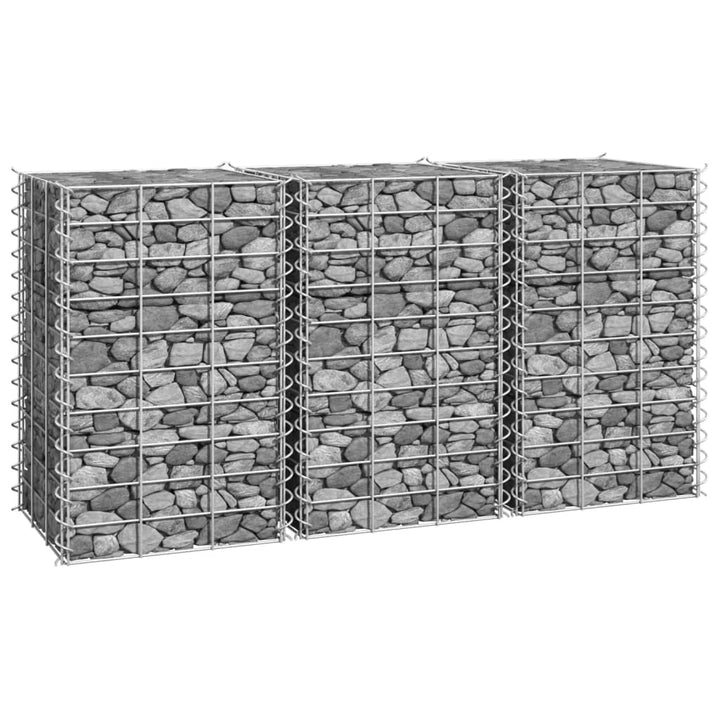 Gabioner 4 St 30X30X50/100/150/200 Cm Järn