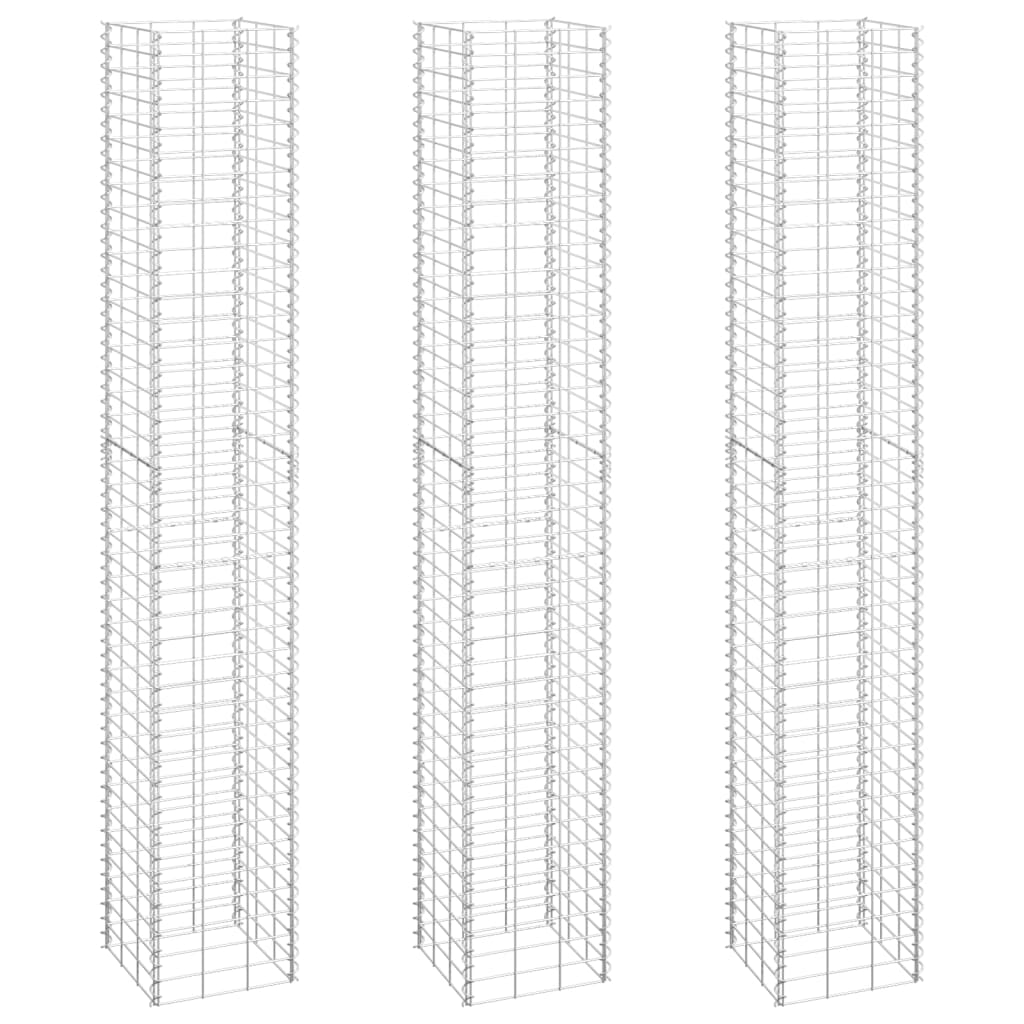 Gabioner 4 St 30X30X50/100/150/200 Cm Järn