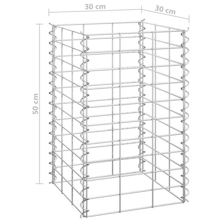 Gabioner 4 St 30X30X50/100/150/200 Cm Järn