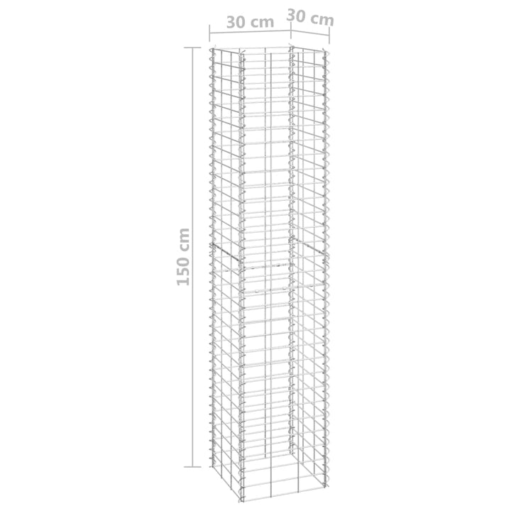 Gabioner 4 St 30X30X50/100/150/200 Cm Järn