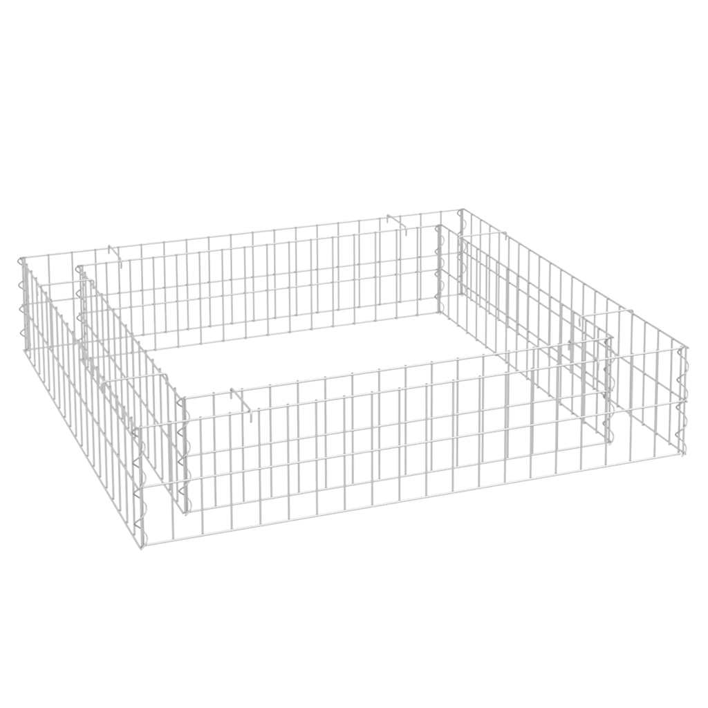 Planteringsgabion Upphöjd Galvaniserat Stål