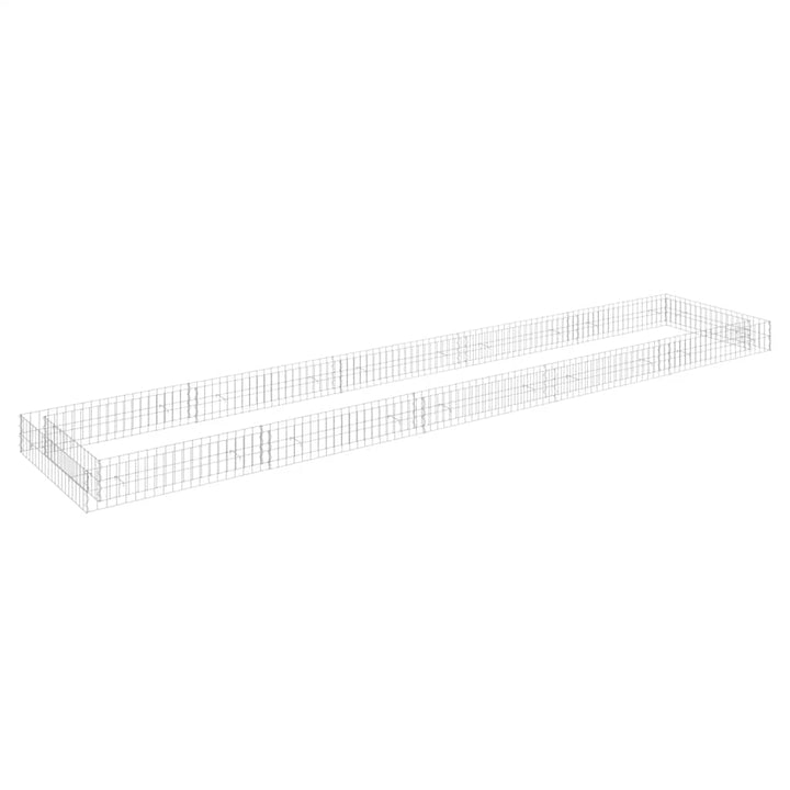 Planteringsgabion Upphöjd Galvaniserat Stål