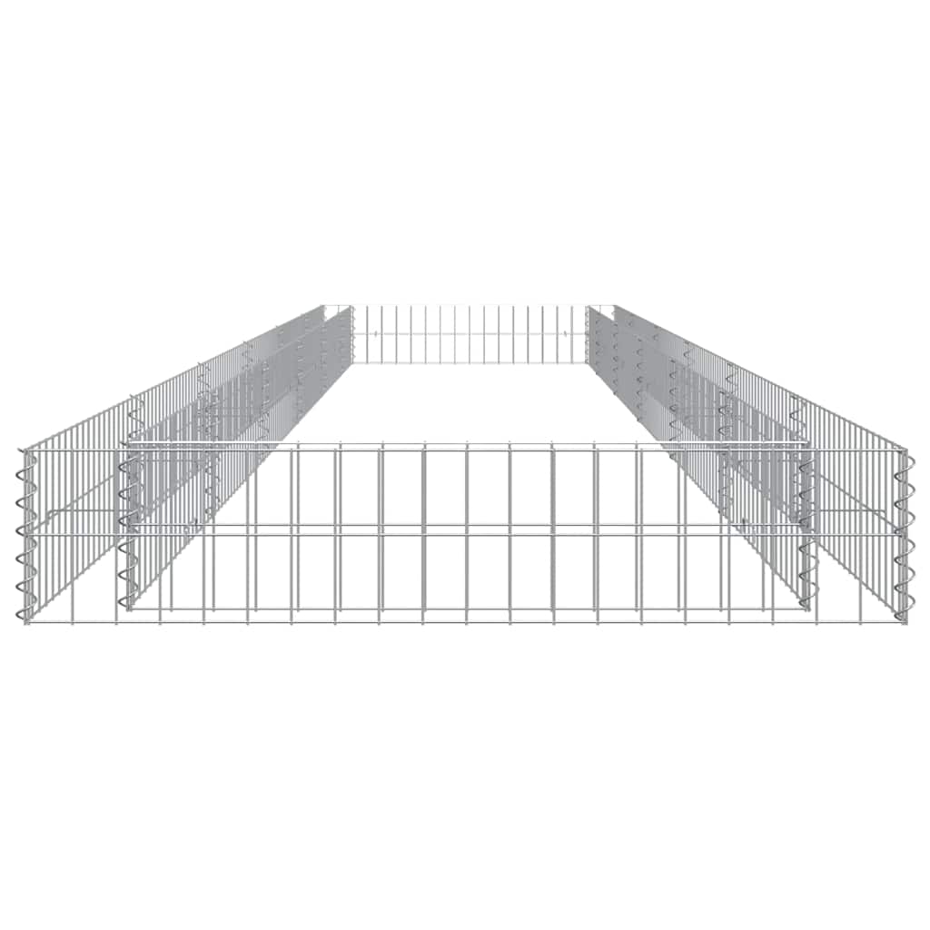 Planteringsgabion Upphöjd Galvaniserat Stål