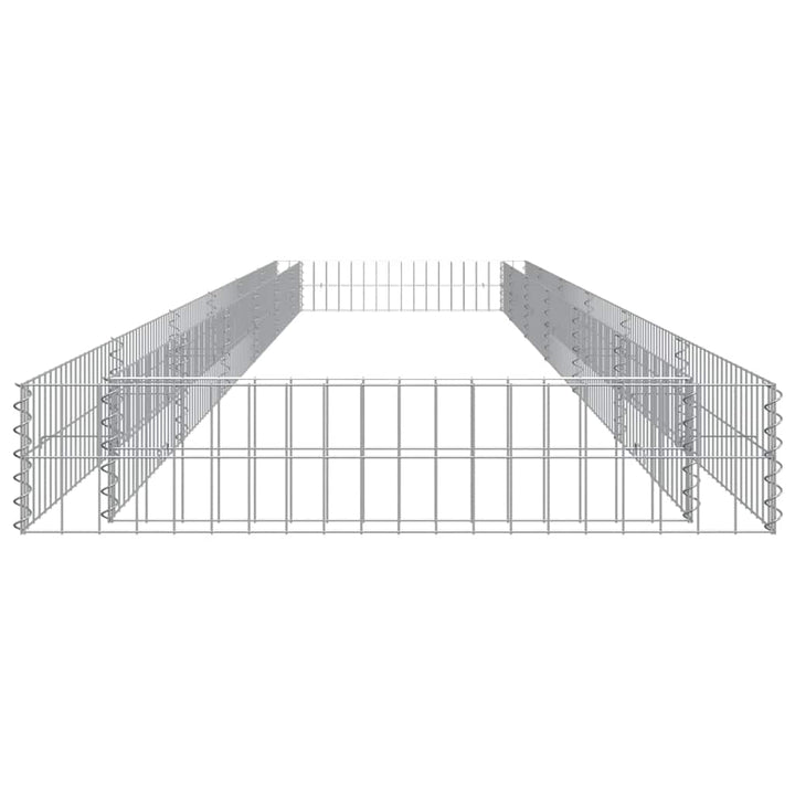 Planteringsgabion Upphöjd Galvaniserat Stål