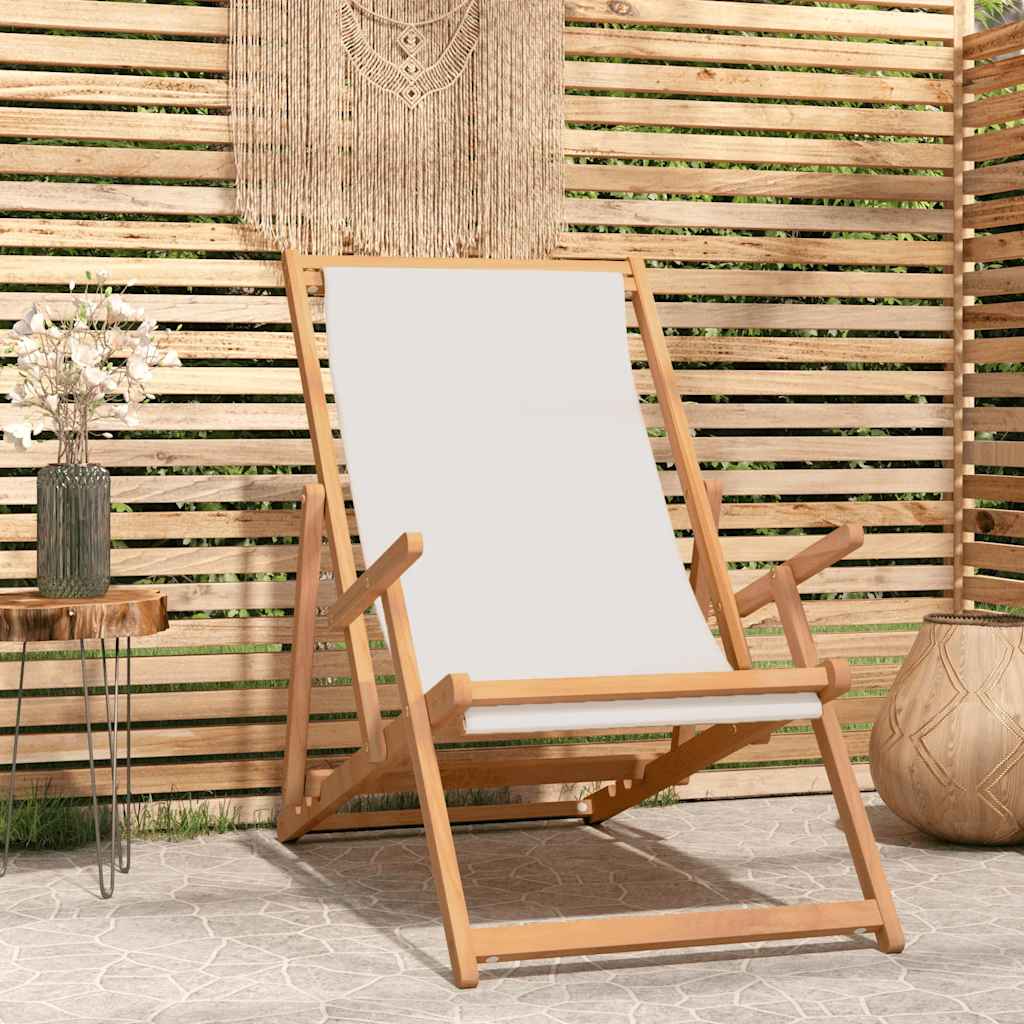 Hopfällbar Strandstol Massiv Teak