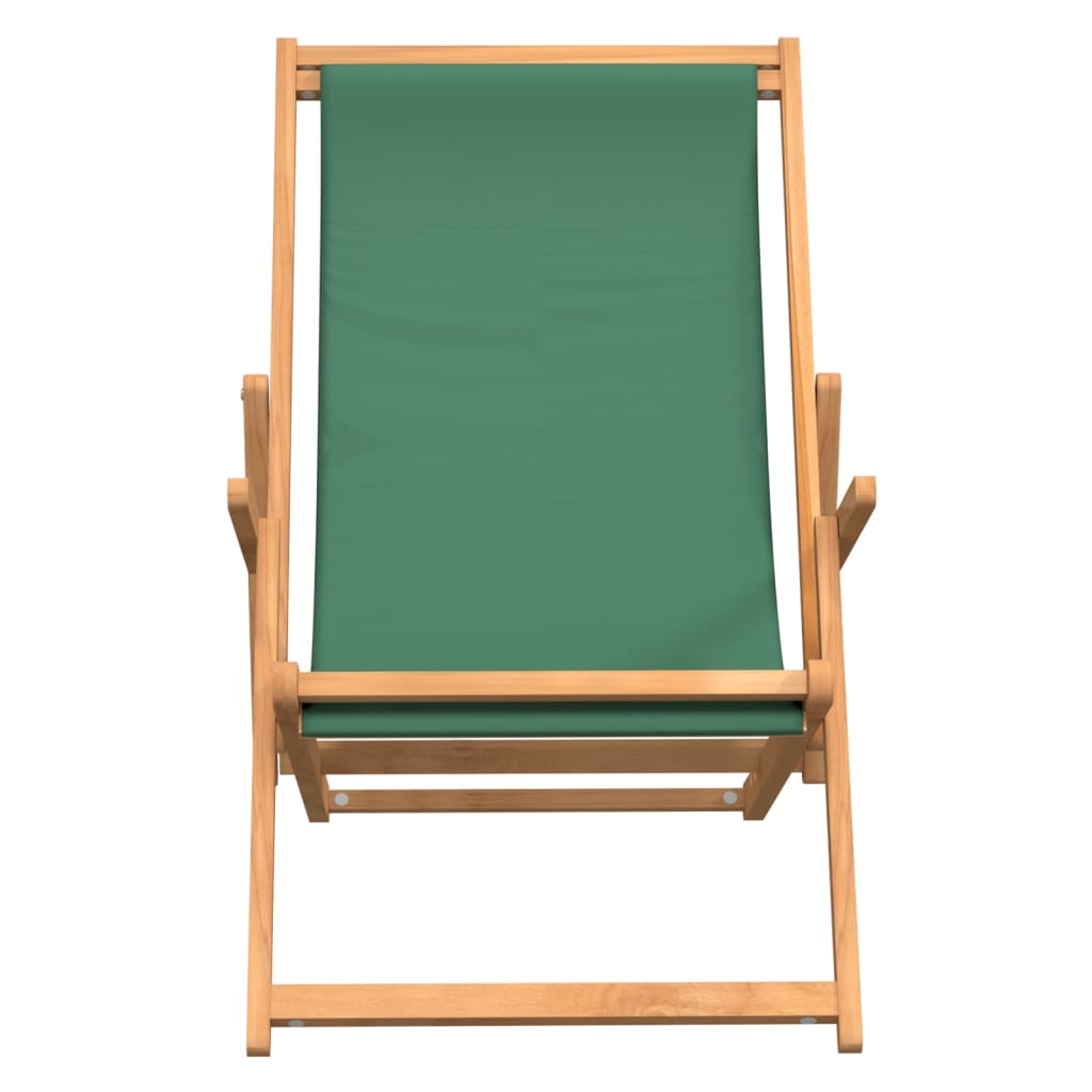 Hopfällbar Strandstol Massiv Teak