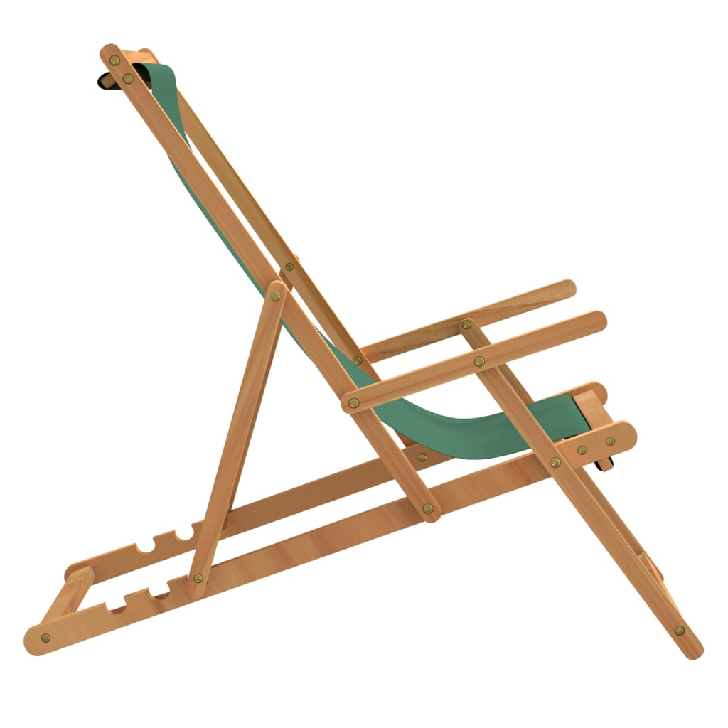 Hopfällbar Strandstol Massiv Teak