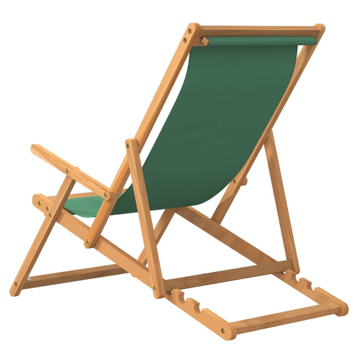 Hopfällbar Strandstol Massiv Teak