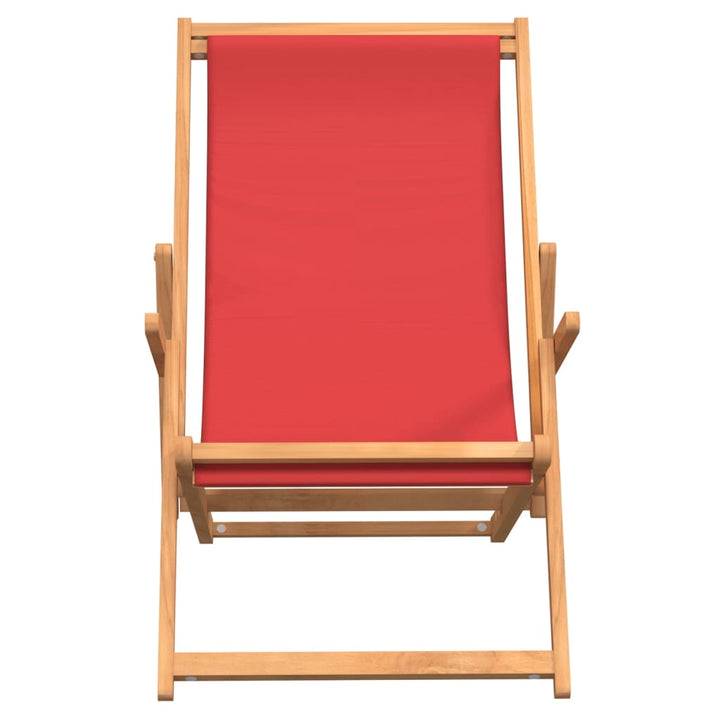 Hopfällbar Strandstol Massiv Teak