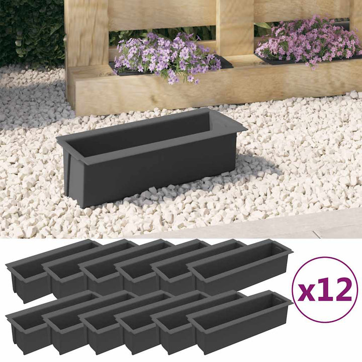 Blomlådor För Europallar 12 St 36X13,5X9,5 Cm Pp