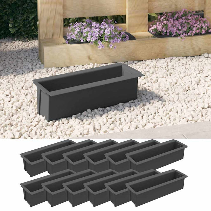 Blomlådor För Europallar 12 St 36X13,5X9,5 Cm Pp