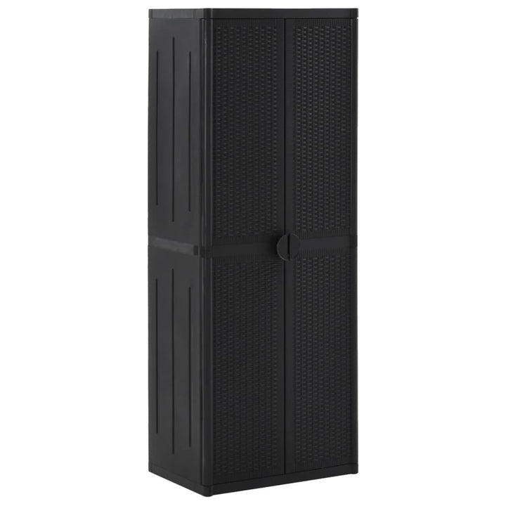 Förvaringsskåp För Trädgården 65X45X172 Cm Pp Trälook