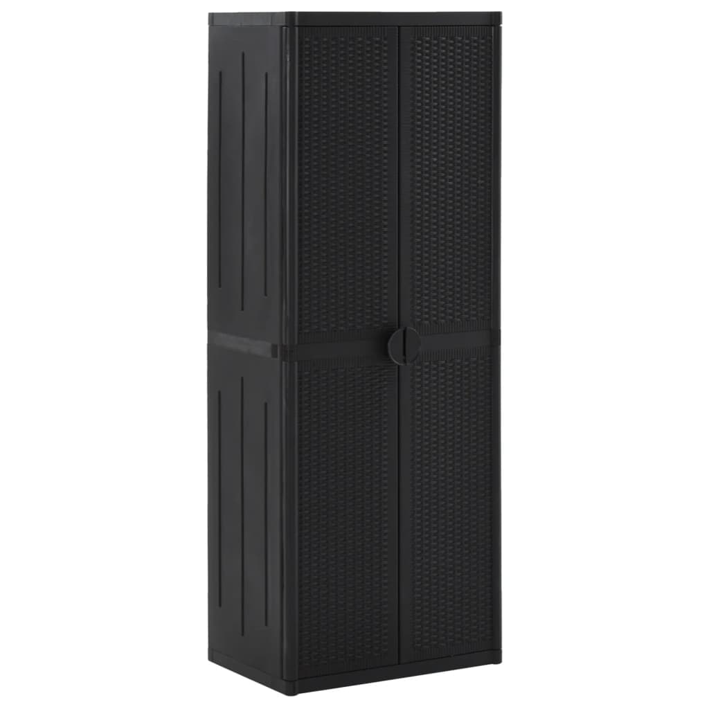 Förvaringsskåp För Trädgården 65X45X172 Cm Pp Trälook