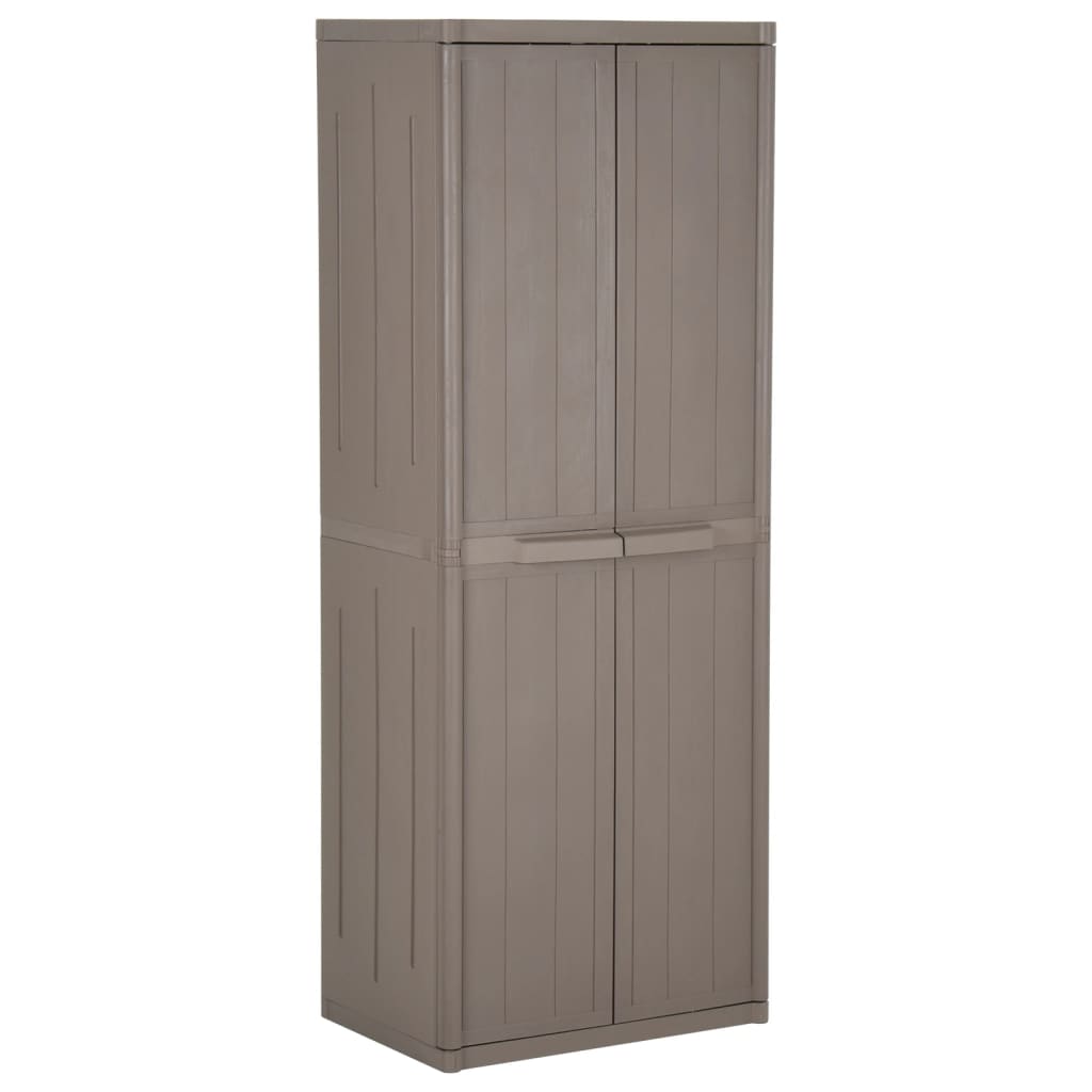 Förvaringsskåp För Trädgården 65X45X172 Cm Pp Trälook
