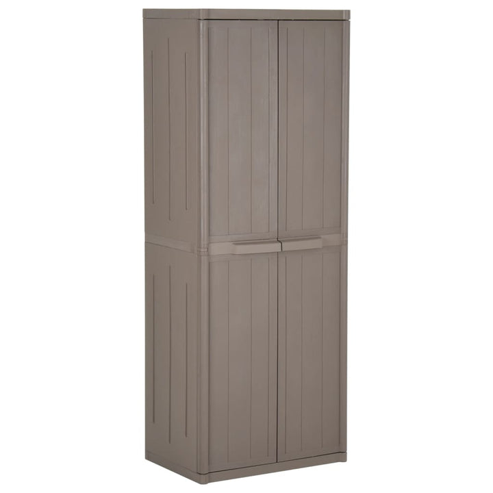 Förvaringsskåp För Trädgården 65X45X172 Cm Pp Trälook
