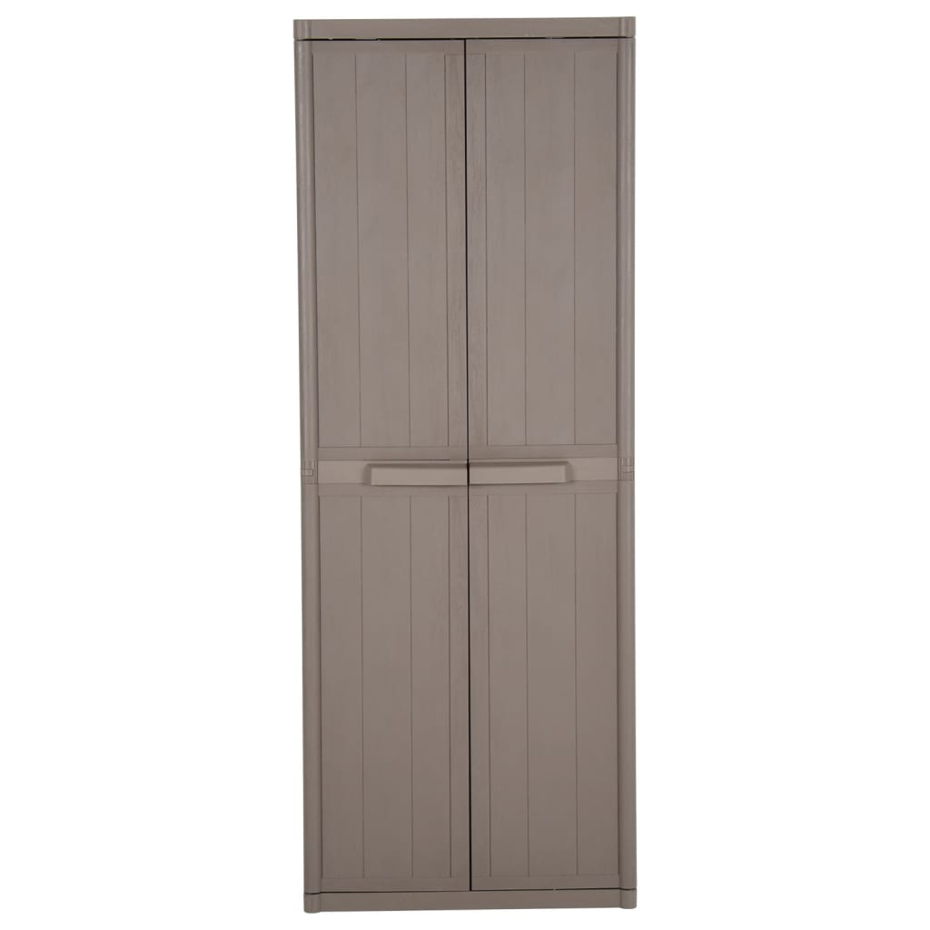 Förvaringsskåp För Trädgården 65X45X172 Cm Pp Trälook