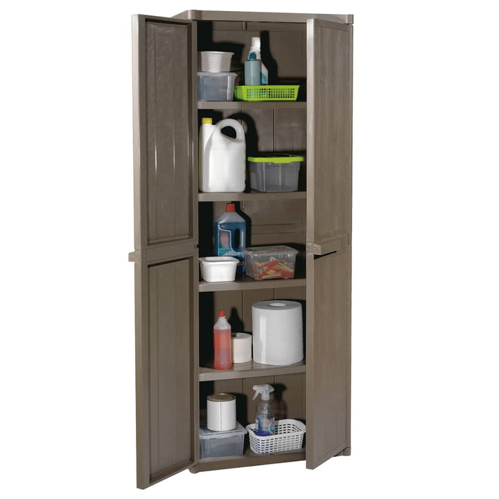 Förvaringsskåp För Trädgården 65X45X172 Cm Pp Trälook
