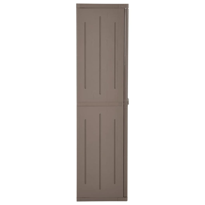 Förvaringsskåp För Trädgården 65X45X172 Cm Pp Trälook
