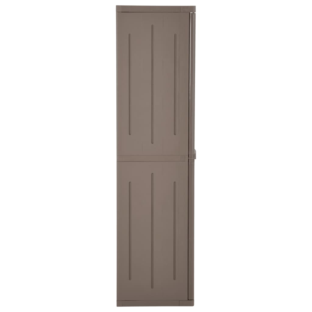 Förvaringsskåp För Trädgården 65X45X172 Cm Pp Trälook