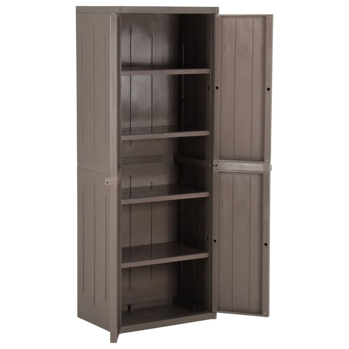 Förvaringsskåp För Trädgården 65X45X172 Cm Pp Trälook