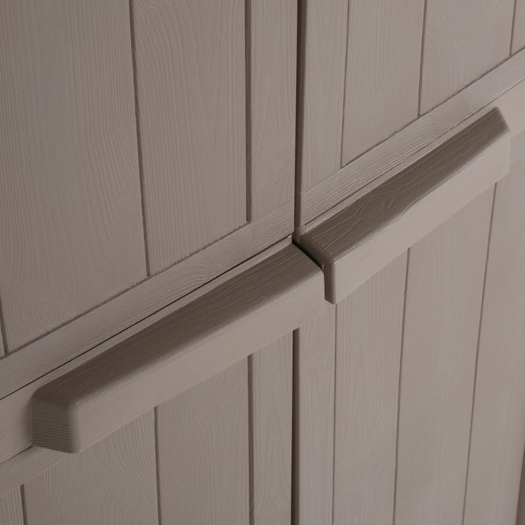 Förvaringsskåp För Trädgården 65X45X172 Cm Pp Trälook
