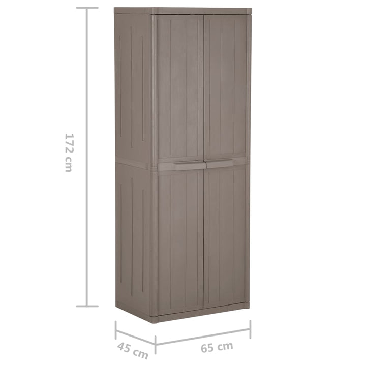 Förvaringsskåp För Trädgården 65X45X172 Cm Pp Trälook