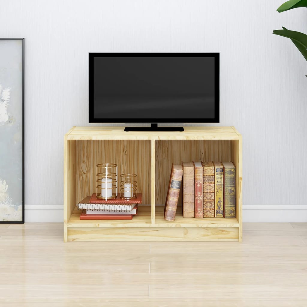 Tv-Bänk 70X33X42 Cm Massiv Furu