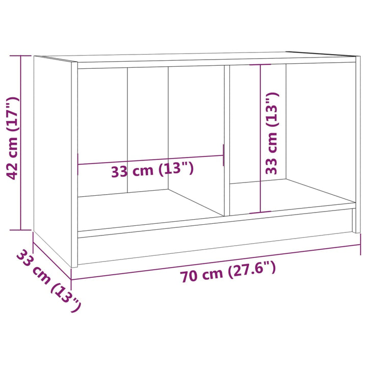 Tv-Bänk 70X33X42 Cm Massiv Furu