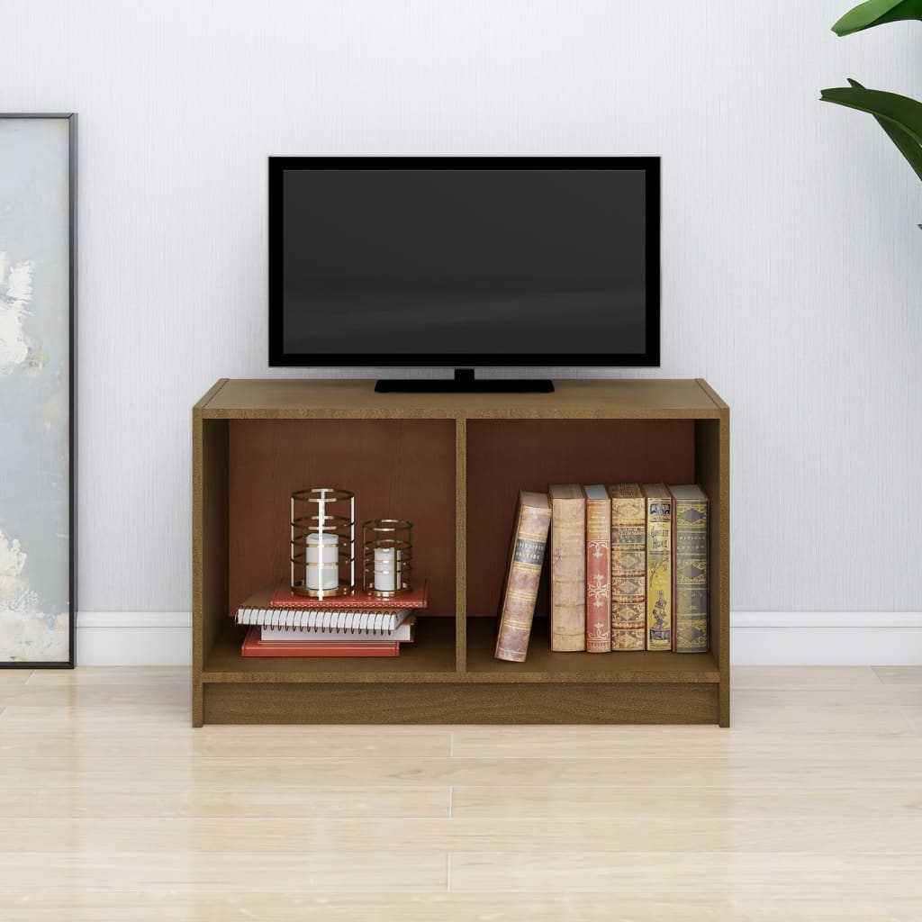 Tv-Bänk 70X33X42 Cm Massiv Furu