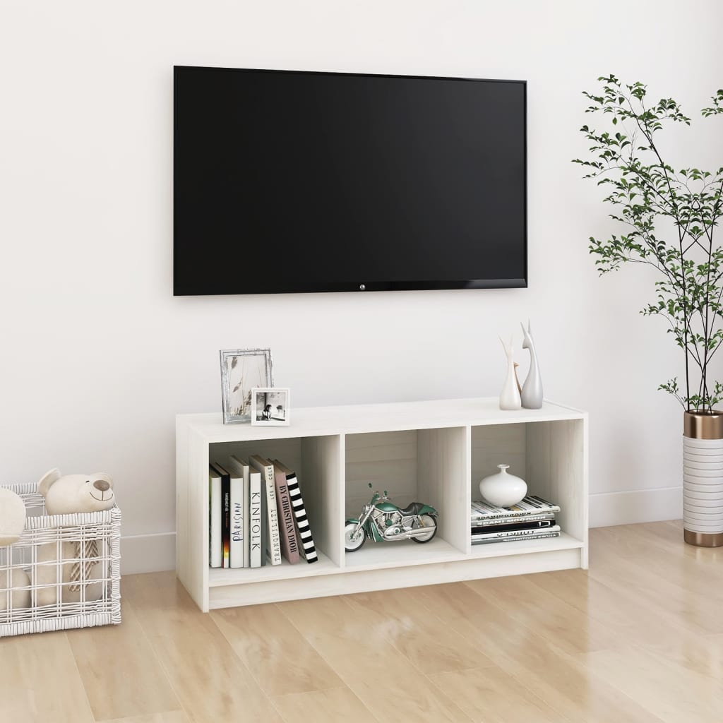Tv-Bänk 104X33X41 Cm Massiv Furu
