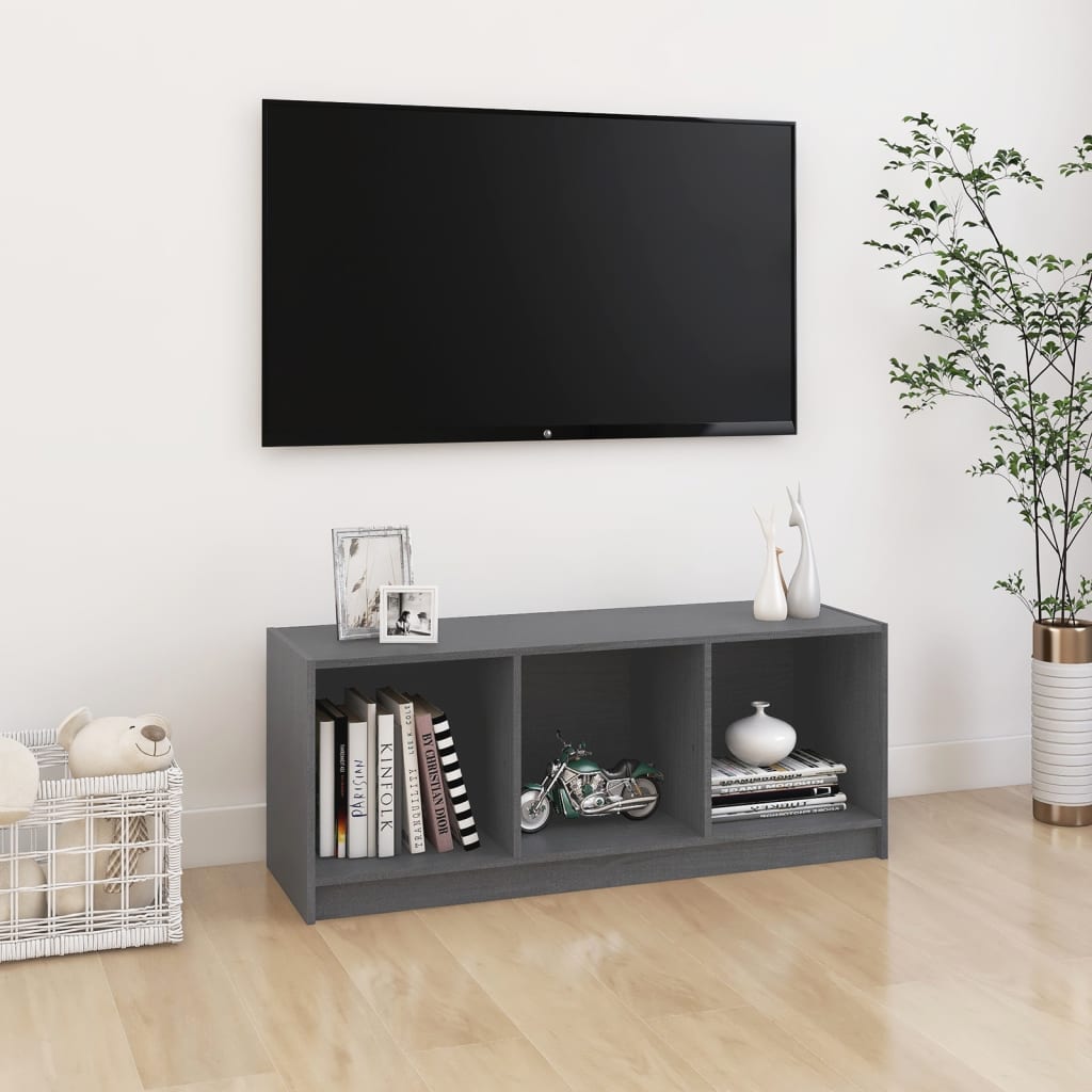 Tv-Bänk 104X33X41 Cm Massiv Furu