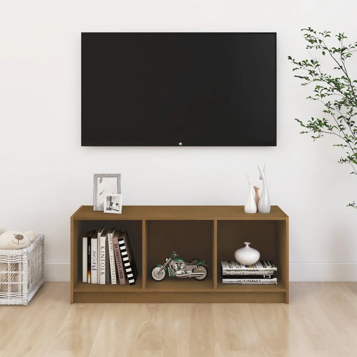 Tv-Bänk 104X33X41 Cm Massiv Furu