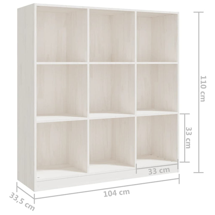 Bokhylla/Rumsavdelare 104X33,5X110 Cm Massiv Furu