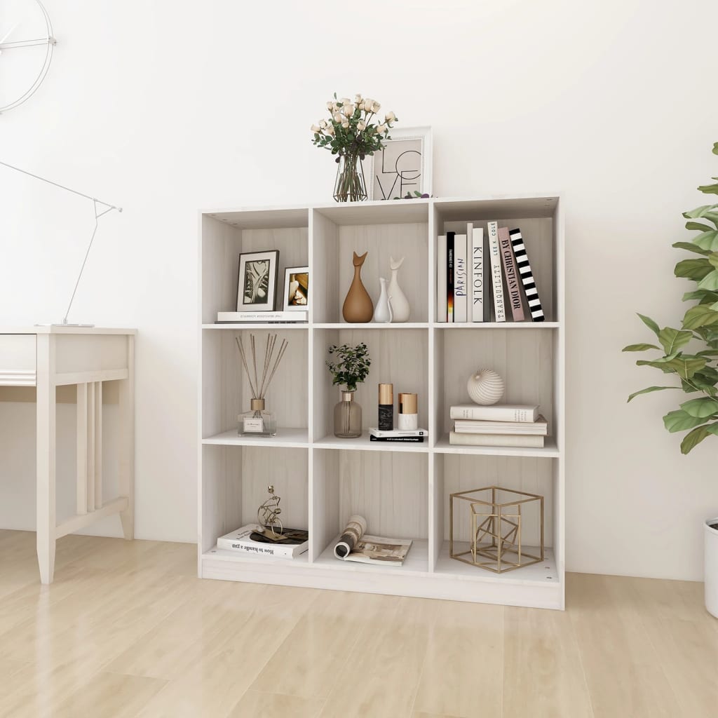 Bokhylla/Rumsavdelare 104X33,5X110 Cm Massiv Furu