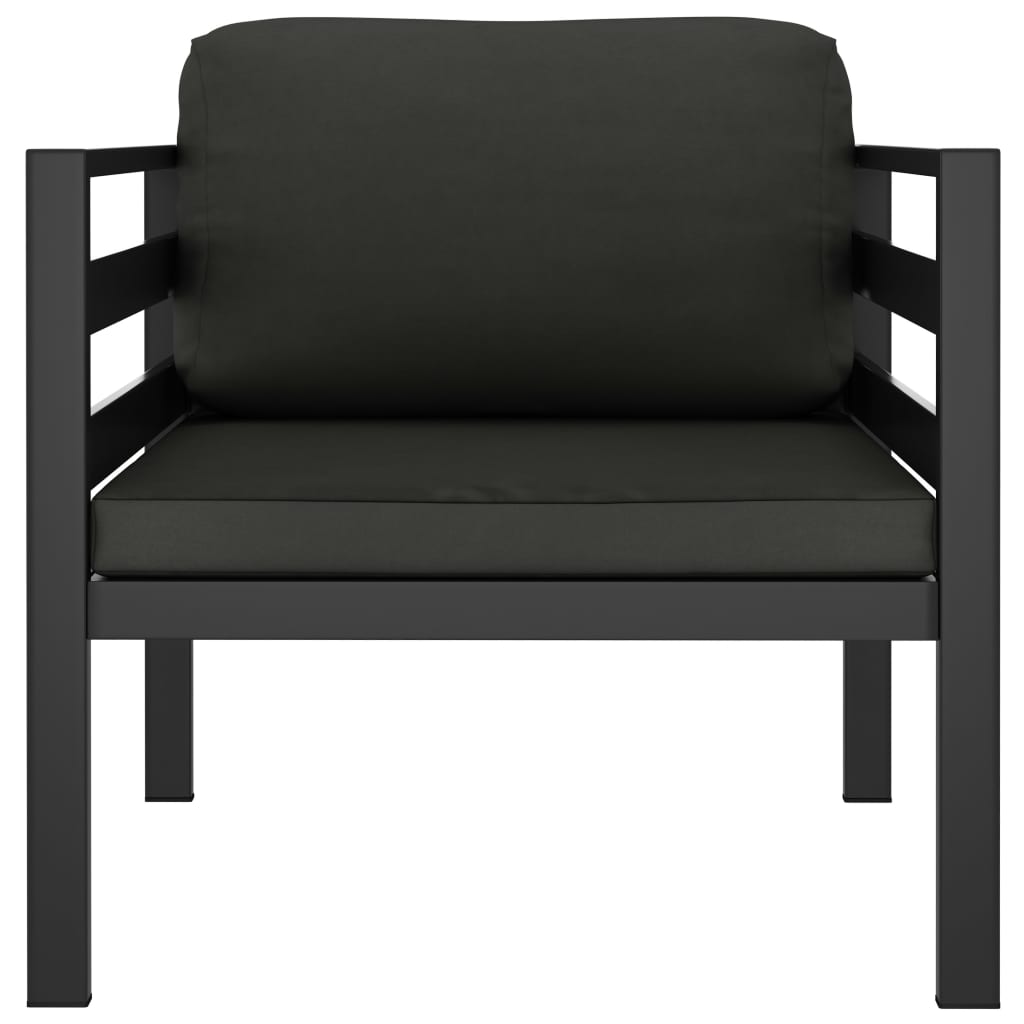 Fåtöljer 2 St Med Dynor Aluminium Antracit