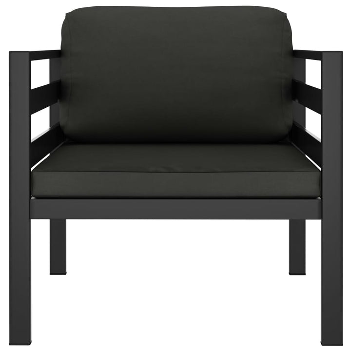 Fåtöljer 2 St Med Dynor Aluminium Antracit