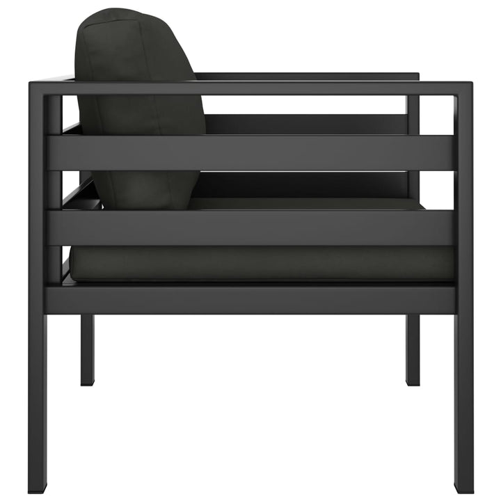 Fåtöljer 2 St Med Dynor Aluminium Antracit