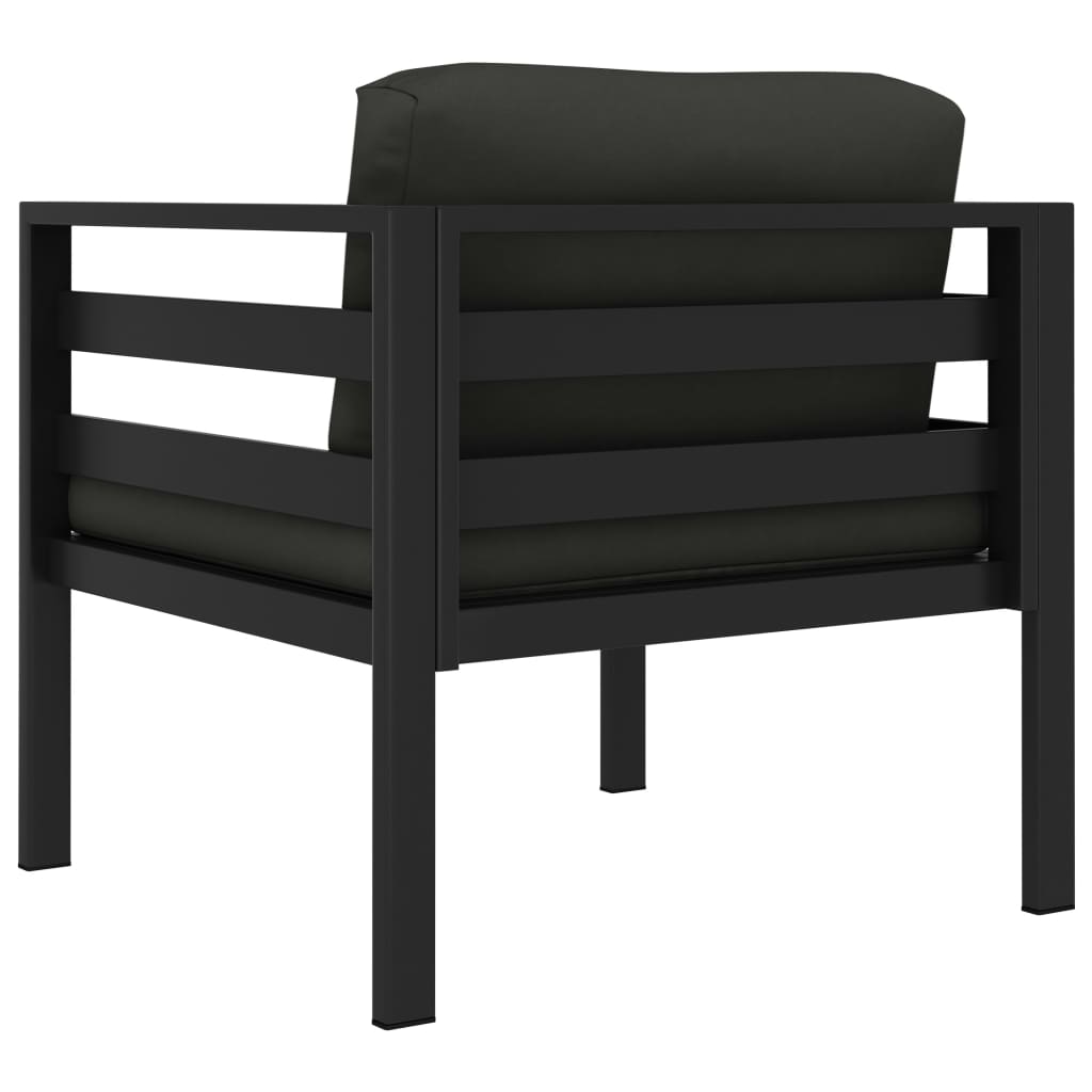 Fåtöljer 2 St Med Dynor Aluminium Antracit