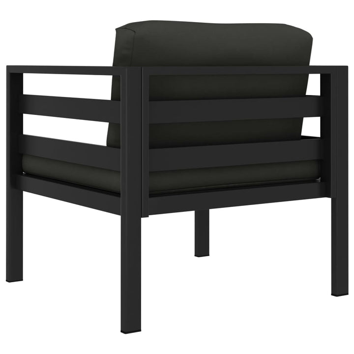 Fåtöljer 2 St Med Dynor Aluminium Antracit