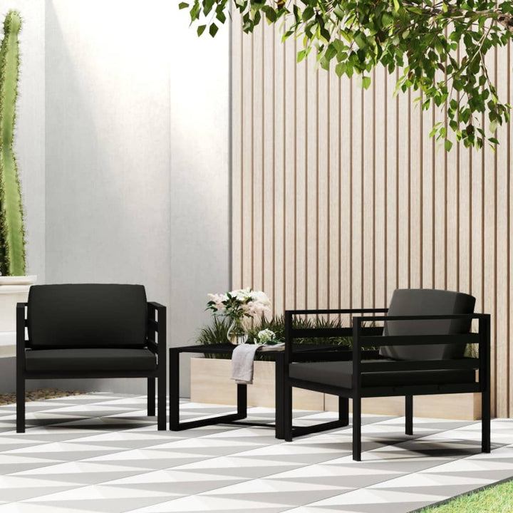 Fåtöljer 2 St Med Dynor Aluminium Antracit