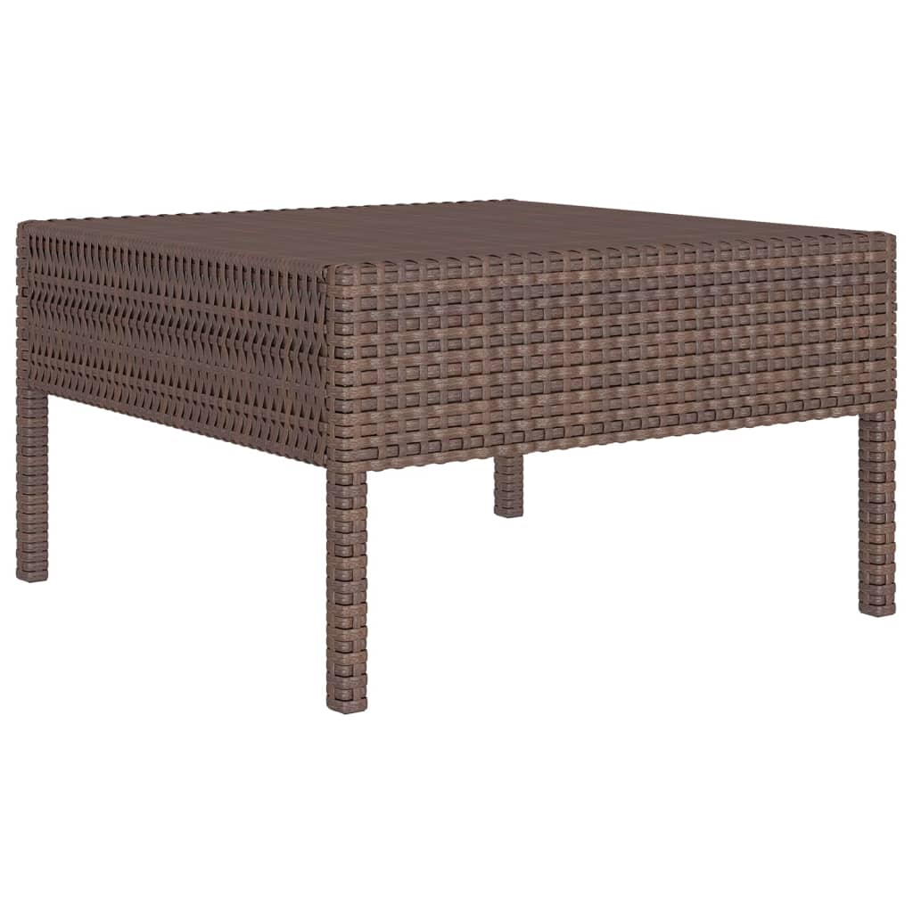Loungegrupp Med Dynor 5 Delar Konstrotting Brun