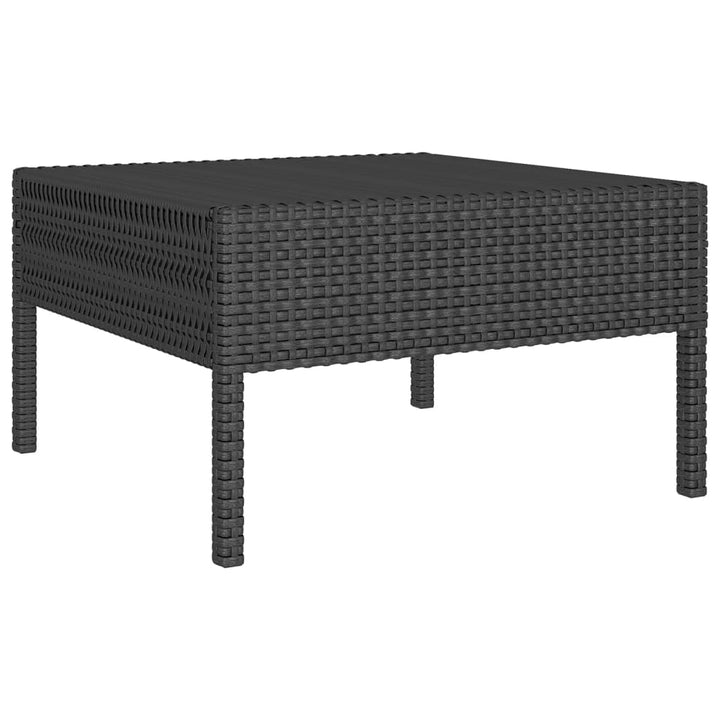 Loungegrupp Med Dynor 5 Delar Konstrotting Svart