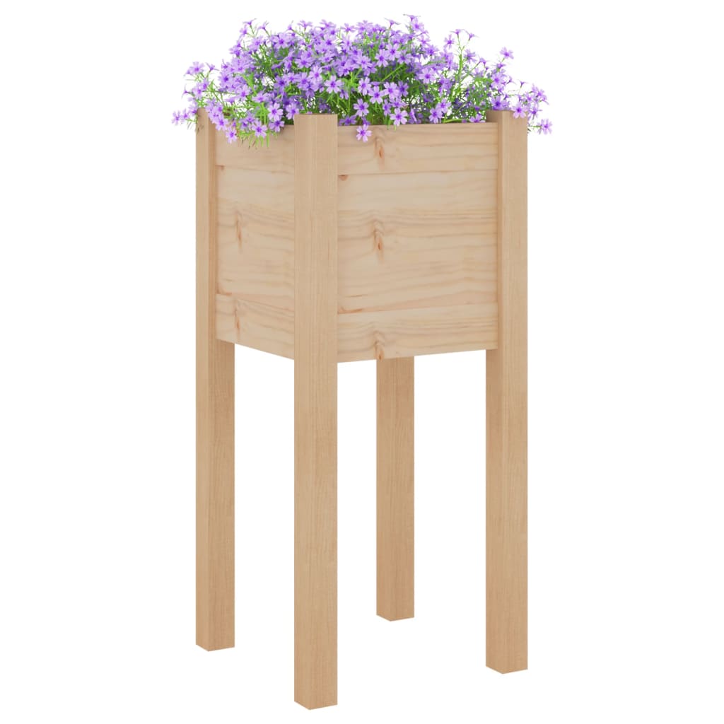 Odlingslåda 31X31X70 Cm Massiv Furu